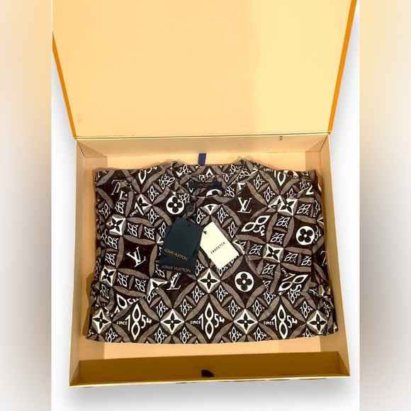 Louis Vuitton Other - Louis Vuitton Men’s Shirt Size S All Over Monogram Logo Staples Edition NWT Box​